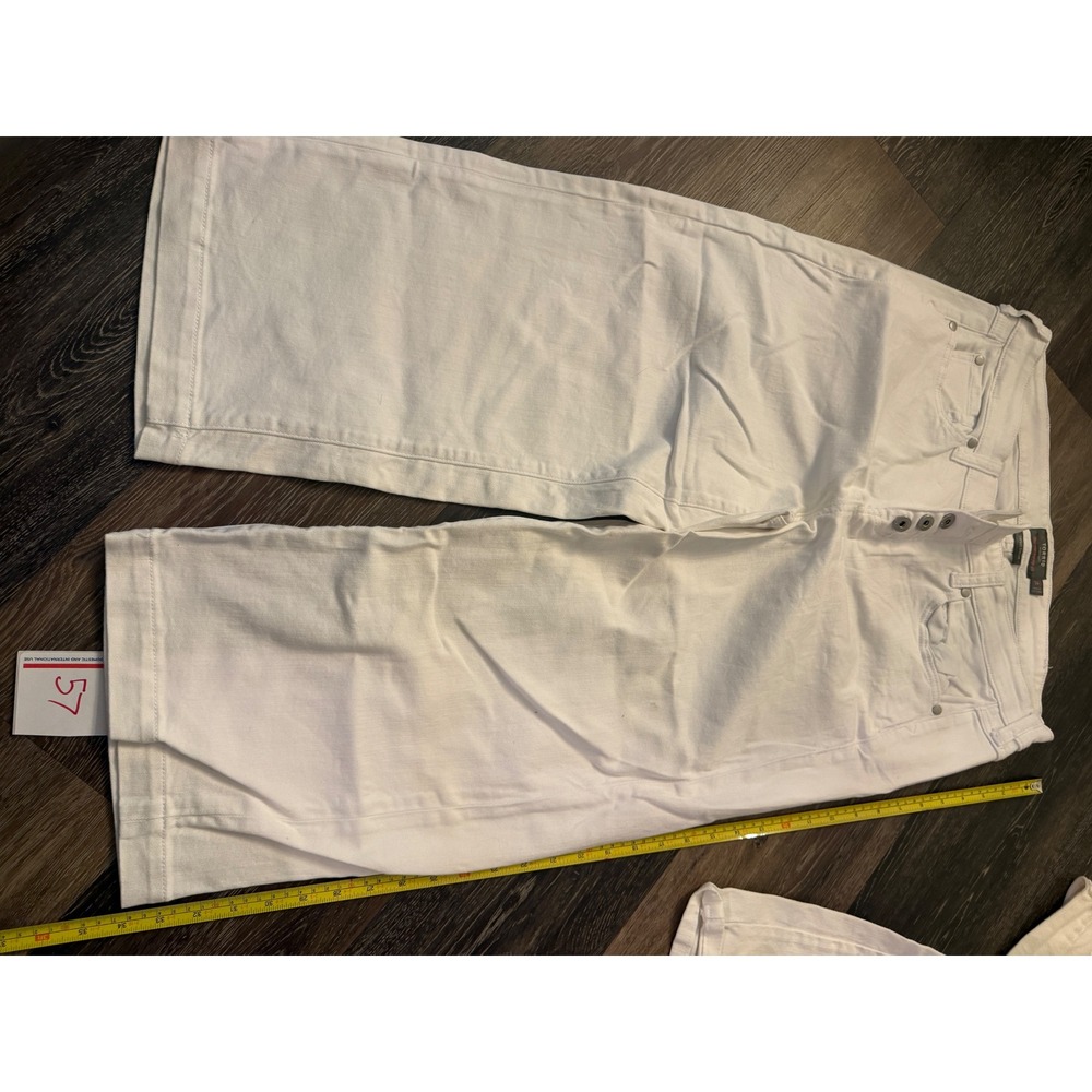 Torrid White Denim Crop High-Rise Wide Leg Jeans Vintage Stretch Button Fly‎ 14